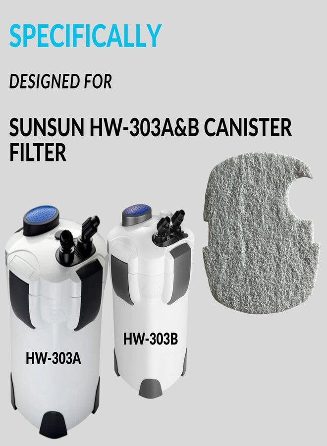 TUNAI SUNSUN Nitrate/Nitrite - SelfCut Media Filter Pad (Pack of 2) | Suitable for HW-303A&B | Removes Nitrates/Nitrites from Aquarium Water | Original from Tunai Store (Light Grey, HW-303A and HW-303B) - Image 2